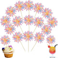 Ephlyn 30Pcs Foil Firework Cupcake Toppers Happy Birthday Cake Toppers Tinsel by Ephlyn