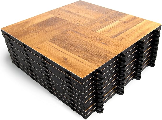 Big Floors 3X3OAKFLOOR Interlocking Lightweight Plastic Modular Dance Floor Kit - Image 4