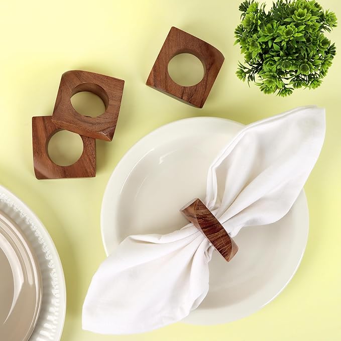 Wooden Napkin Rings Set of 12 Fall Decor - Image 7