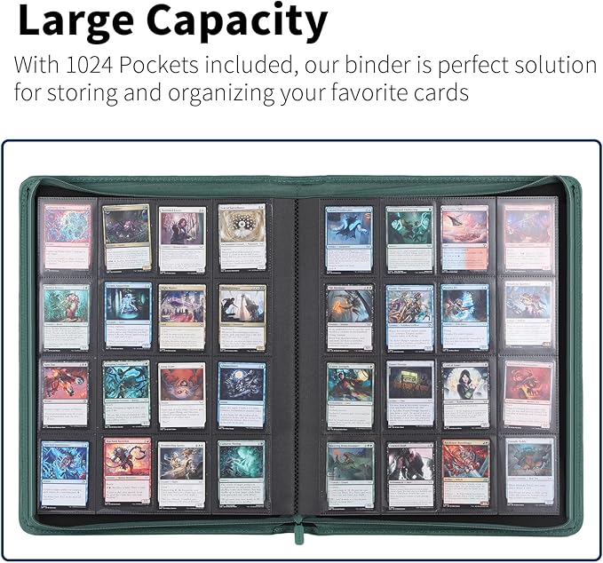 Snekdy premium 1024-pocket trading card binder, 16-pocket cards album, - Image 3