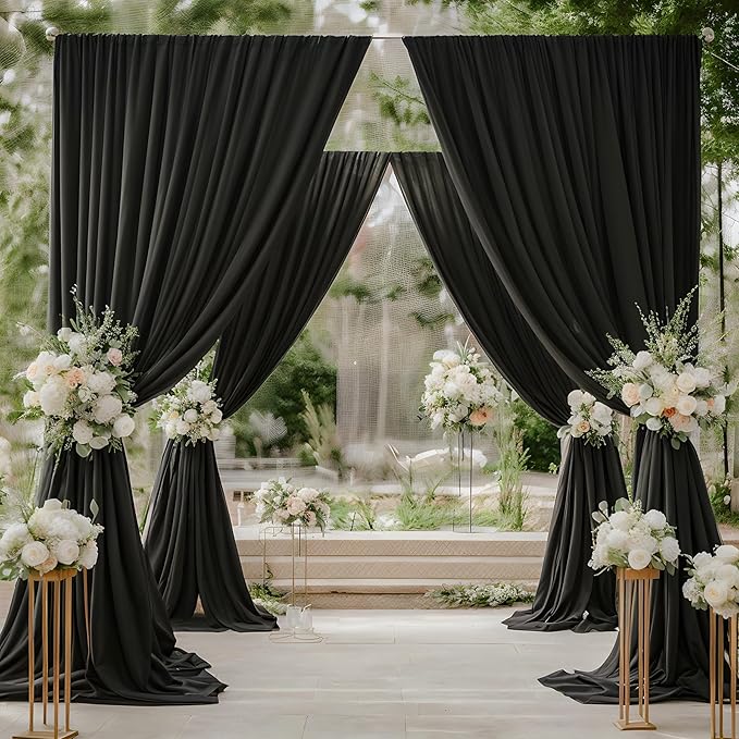 10×14ft Wrinkle Free Black Backdrop Curtain - Image 6