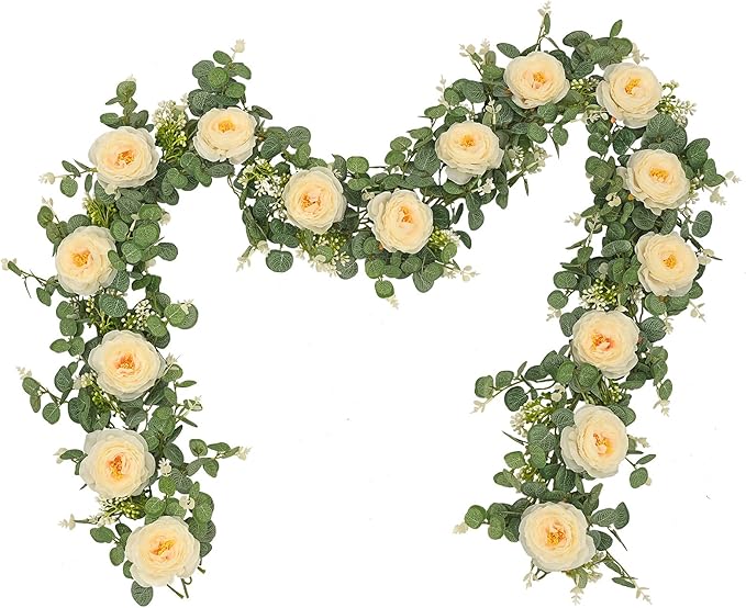 Dolicer 2Pcs 13Ft Artificial Eucalyptus Garlands by DolicerLANDSCAPEQ