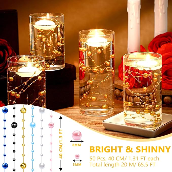50 PCS Artificial Floating Beads - Image 3