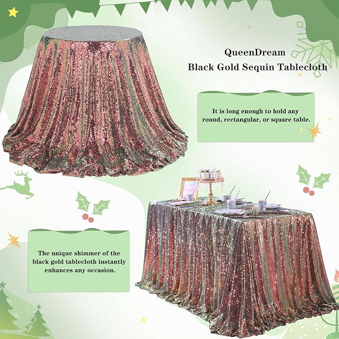 QueenDream Sparkly Sequin Tablecloth - Image 4