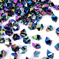 DomeStar 150PCS Iridescent Black Fake Ice, 2.5Cups Acrylic Gems Crystals Black by DOMESTAR