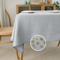 NLMUVW Square Linen Tablecloth, Light Grey Small Table Cloth Water Resistant by NLMUVW