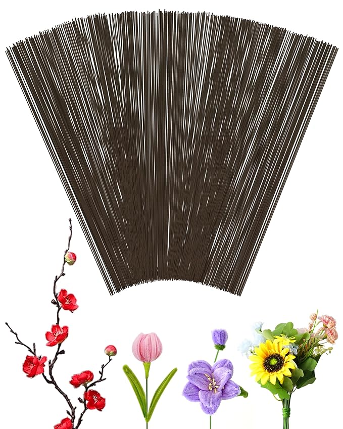 100 PCS FIVEIZERO 26 Gauge Beown Floral Wire Stems by FIVEIZERO