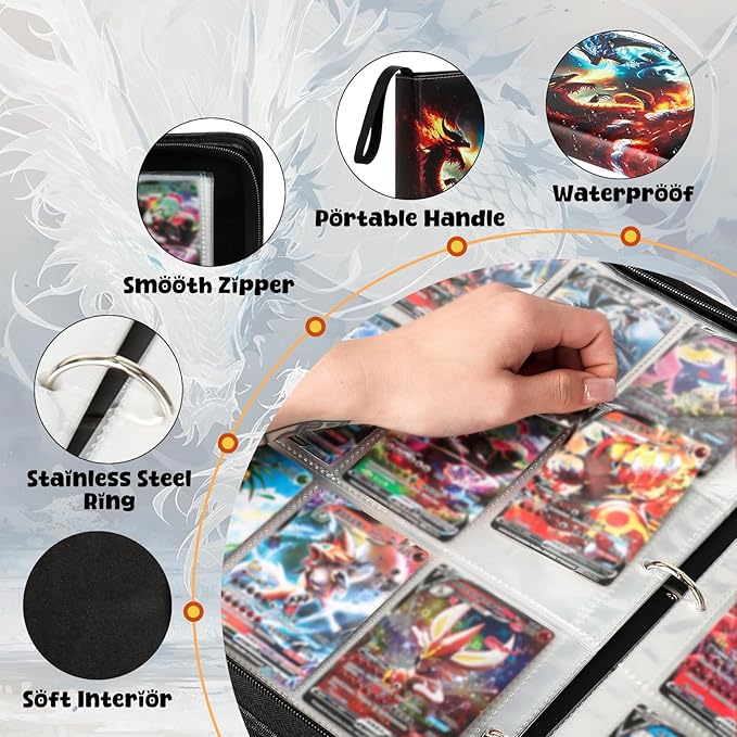 Premium Exo-Tec 4-Pocket Trading Card Binder - Image 3