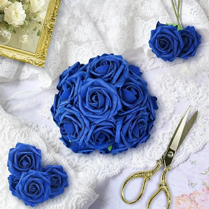 N&T NIETING Artificial Flowers Roses 25Pcs Fake Flowers Foam Roses - Image 9