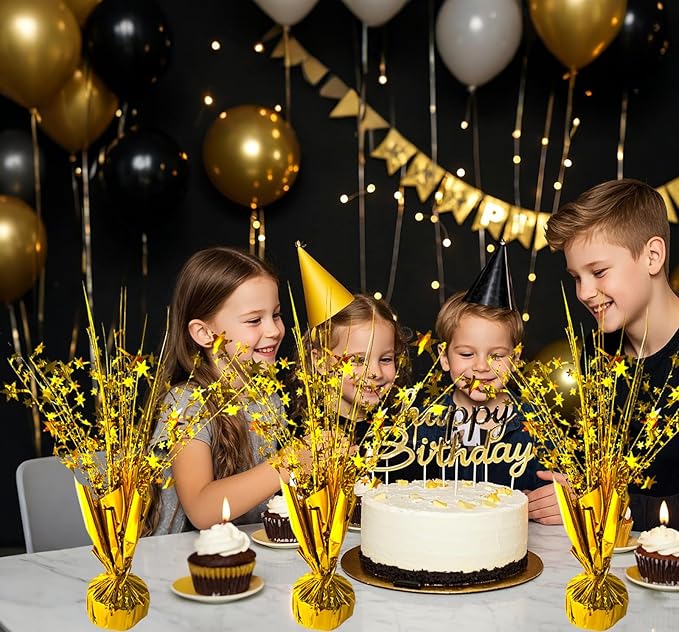 12 Pack Metallic Foil Spray Centerpiece Star Table Decoration Burst Table - Image 3