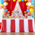Reb and White Striped Table Skirt by Suppromo