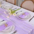Snowkingdom Lavender Lilac Purple Table Runner, 10FT Light Purple Gauze Sheer by Snowkingdom