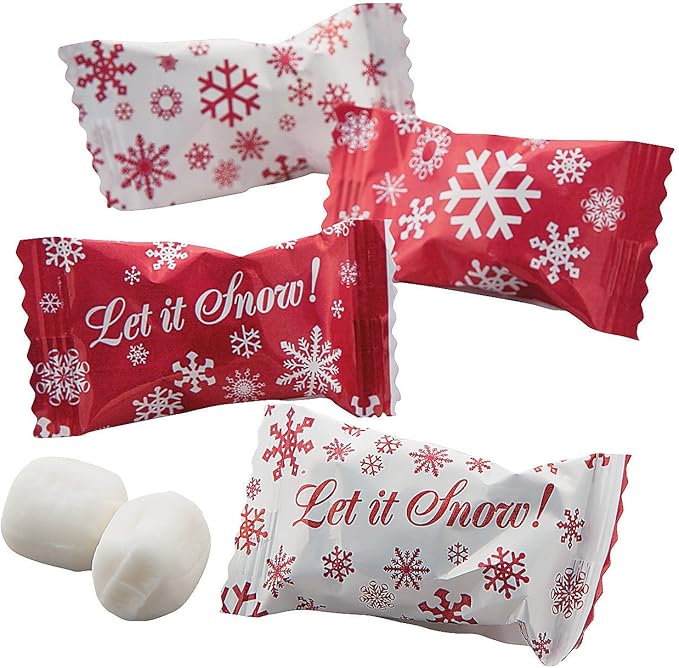 Let it Snow Winter Snowflake Buttermints Christmas Candy by FunExpress