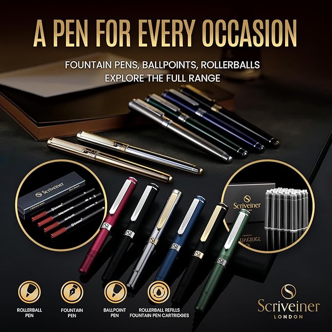 Scriveiner Black Lacquer Fountain Pen - Image 6