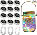 VOOKRY 12 Pack Solar Mason Jar Lights, 30 LED Mason Jar Lids Waterproof Firefly by VOOKRY