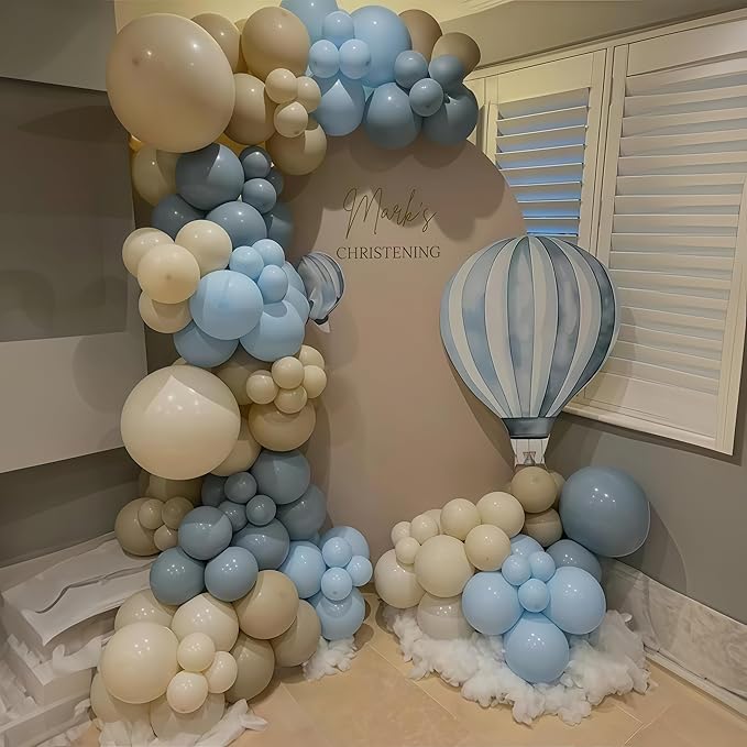 Dusty Blue Balloon Arch Kit 139Pcs Slate Blue Grey Balloons Garland Neutral - Image 8