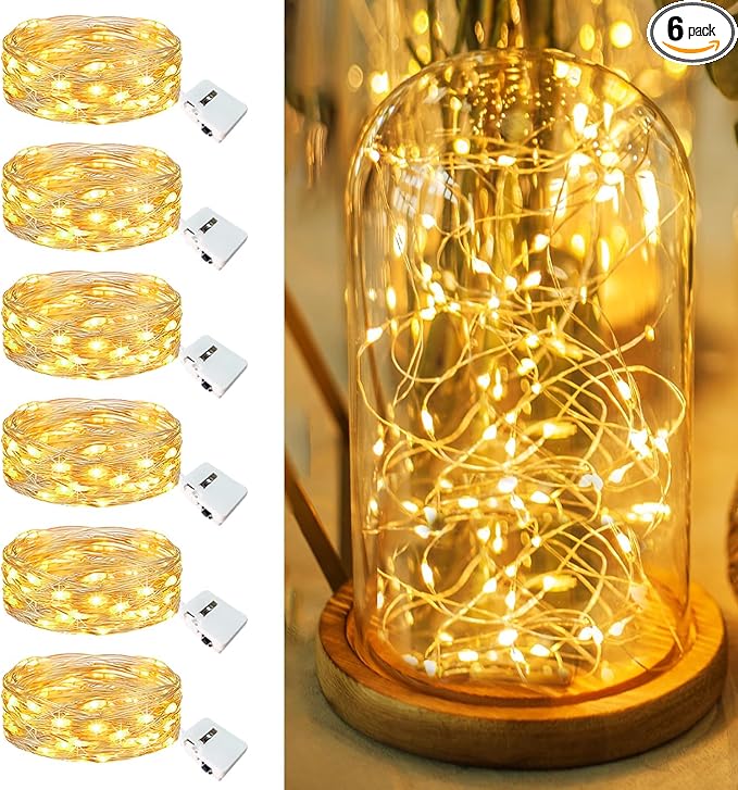 6 Pack Fairy Lights Battery Operated - 7ft 20 Led Twinkle Lights 3 Modes by Unknown