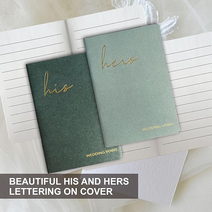 Wedding Vow Books His and Hers, Wedding Registry Gifts Ideas - Image 2