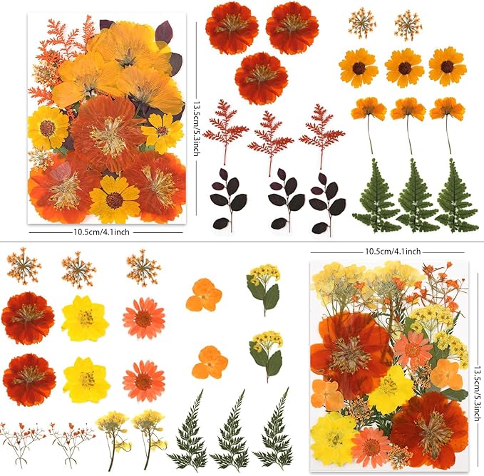 80P Autumn Tone Dried Flowers for Crafts - Image 2