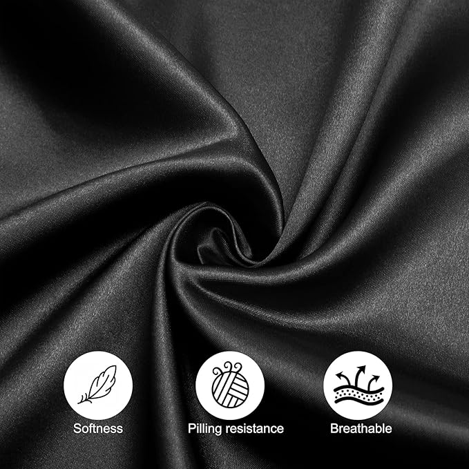 Horbaunal 30 Pack Black Satin Napkins 20 x 20 Inch, Square Soft Table Dinner - Image 7