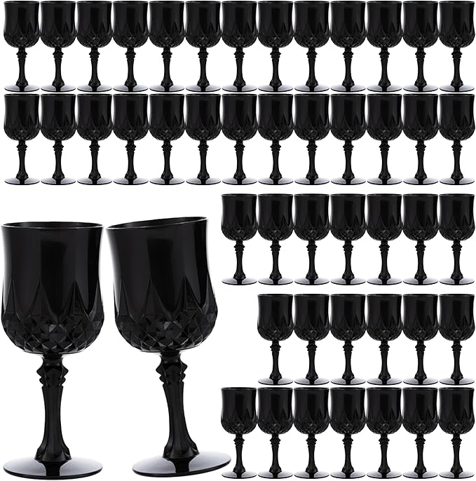 JLYLOL Plastic Vintage Wine Glasses 7OZ Plastic Goblets Vintage Drinking by JLYLOL