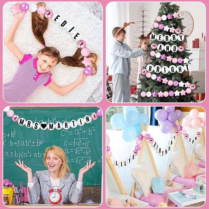 Giant Friendship Bracelet Garland Kit, DIY Birthday Banner - Image 6