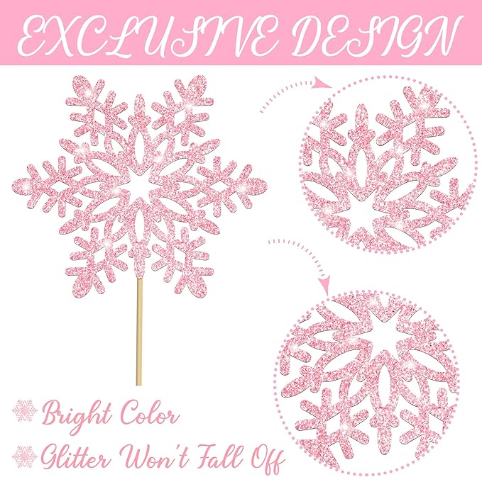 Snowflake Centerpiece Sticks Winter Frozen Theme Party Decorations 12PCS - Image 5