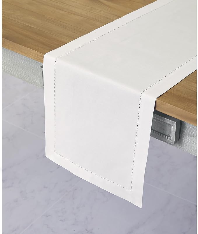 Solino Home White Table Runner 60 Inches - Image 4