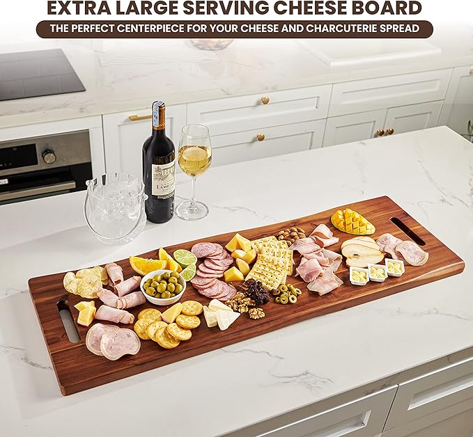 36" Large Acacia Wood Charcuterie Board - Image 5