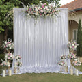 10x12ft Silver Sequin Backdrop Curtain Panels by Htper