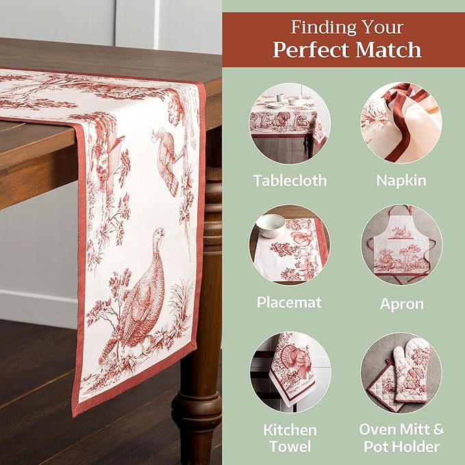 Maison d' Hermine Table Runner 100% Cotton Single Layer Table Runners 48 inches - Image 5