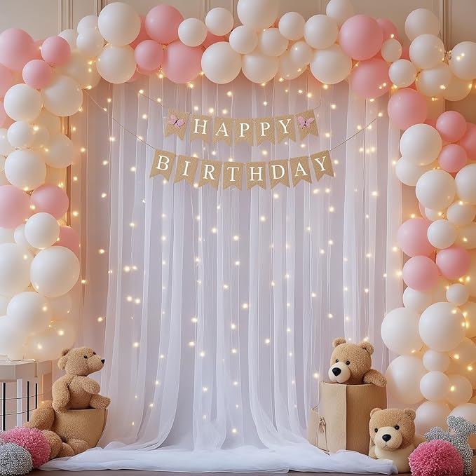 White Tulle Backdrop Curtain - Image 3
