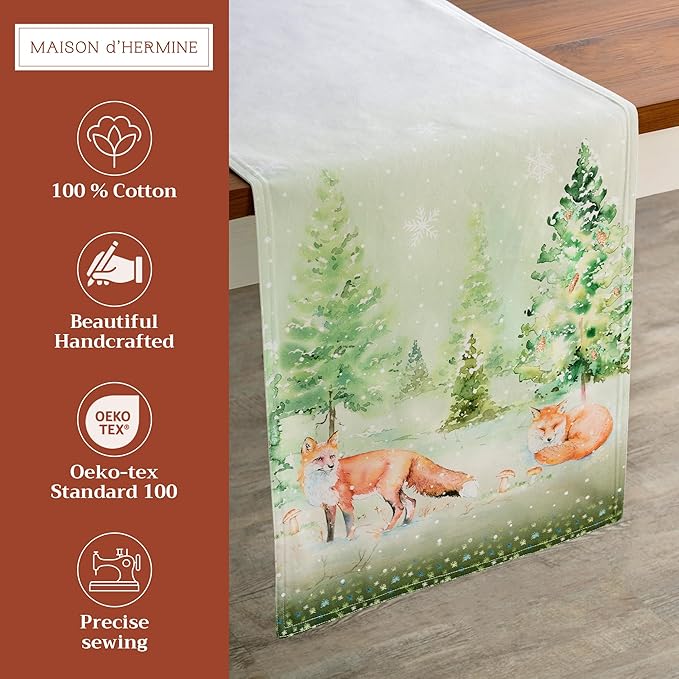 Maison d' Hermine Table Runner 100% Cotton Single Layer Table Runners 72 inches - Image 2