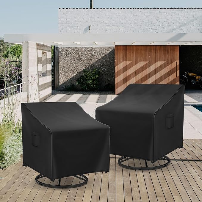 Outdoor Swivel Chair Covers Waterproof, Outdoor Rocking Chair Covers 2 Pack - Image 6