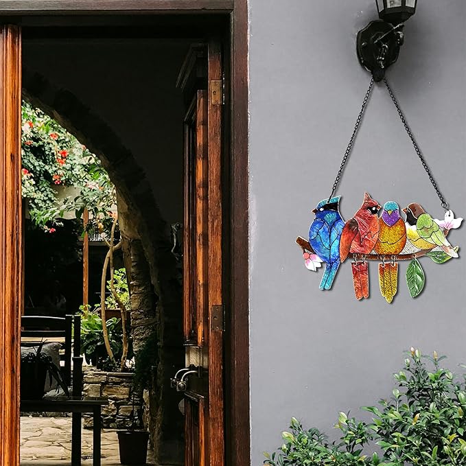 2 Pack Stained Glass Window Hanging - Image 5