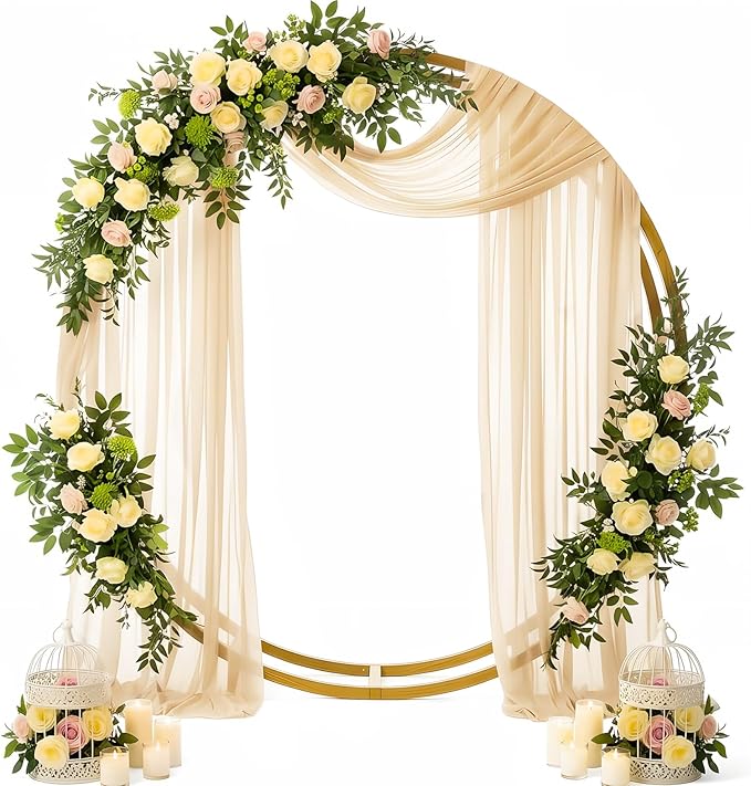 Wedding Arch Draping Fabric 29" x 19Ft Sheer Drapes by IONTACH