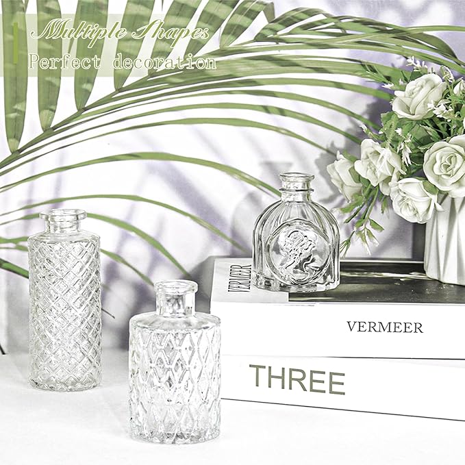 Set of 36 Glass Bud Vase Set, Small Vintage Clear Flower Vase Centerpieces - Image 5