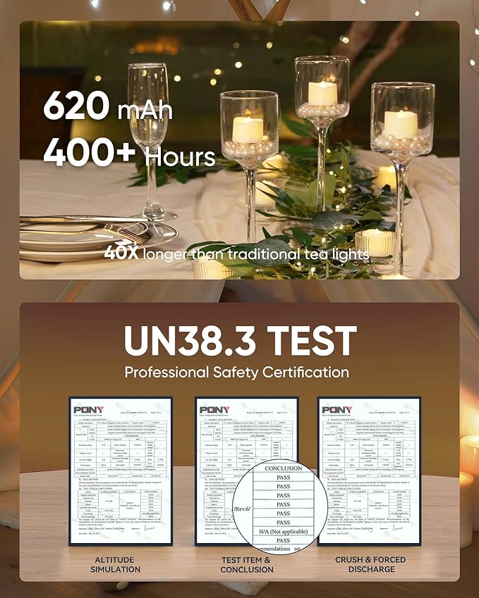 Homemory 24pcs Remote Timer LED Tea Lights Candles, 400+Hours Flickering - Image 5