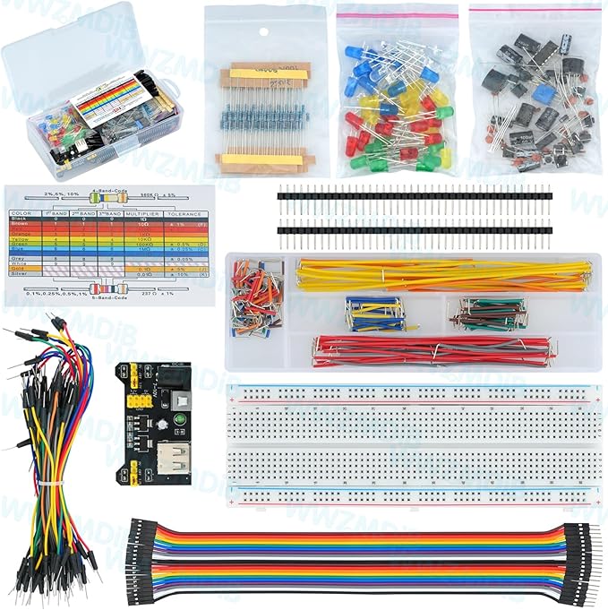 WWZMDiB 438 Pcs Electronics Breadboard Kit Beginner Starter Kit Compatible - Image 6