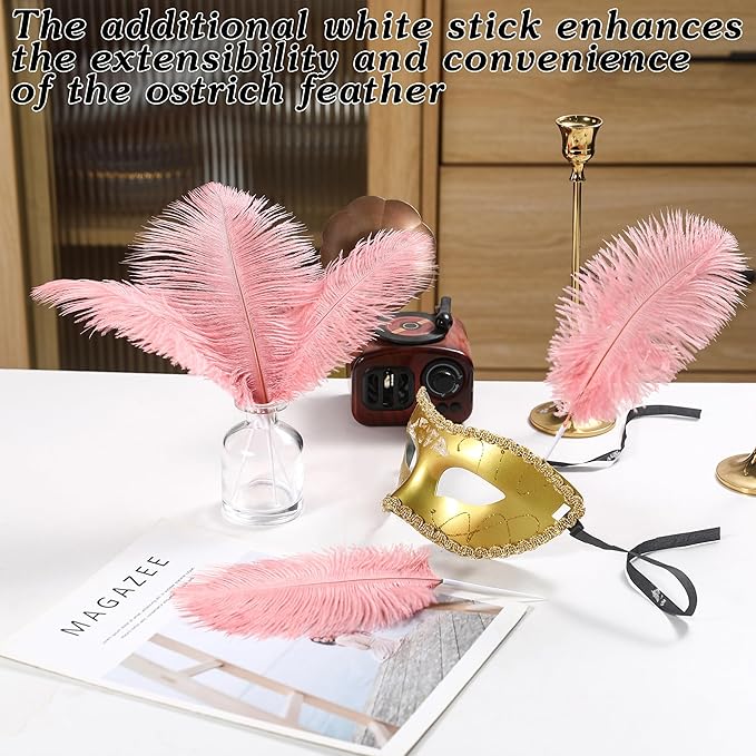 SOGUGOM Pink Craft Ostrich Feathers - Image 5