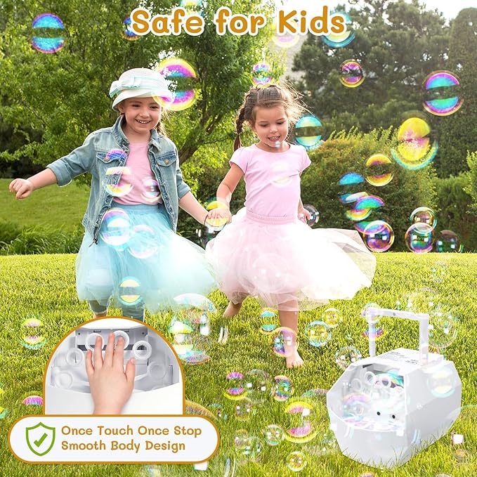 Theefun Bubble Machine: 500ML Automatic Bubble Blower Max 15000 Bubbles per Min - Image 6