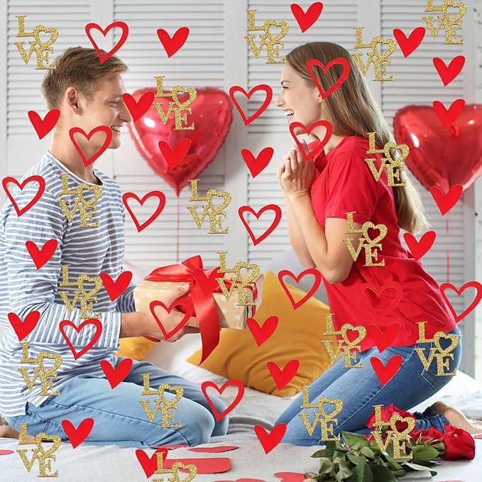 200 Pcs Red Heart Paper Confetti Love Confetti - Image 7