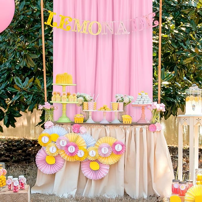 DWCN Pink Backdrop Curtains for Parties, Background Curtains Photography - Image 7