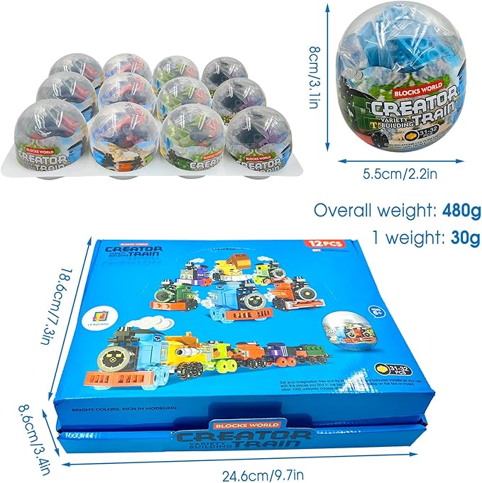 Mini Building Block Sets, 6 in 1 STEM Toys Eggs Building Sets, Party Favors - Image 7