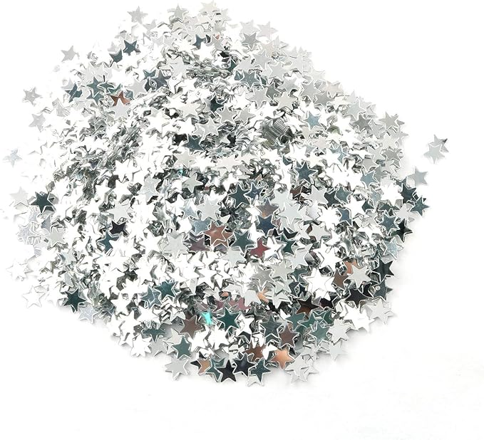 Tegg Star Confetti 30 Grams 6mm Gold and Silver Stars Sequin Metallic Foil - Image 5