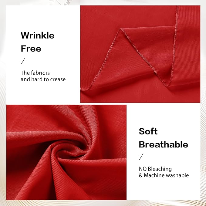 VOK Red Wedding Arch Draping Fabric Chiffon Fabric, 29in x 18Ft 2 Panels Sheer - Image 4
