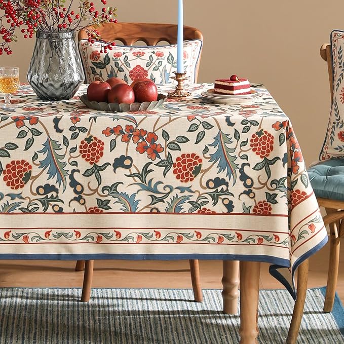 patdrea Designer Vintage Linen Long Tablecloth - Image 2
