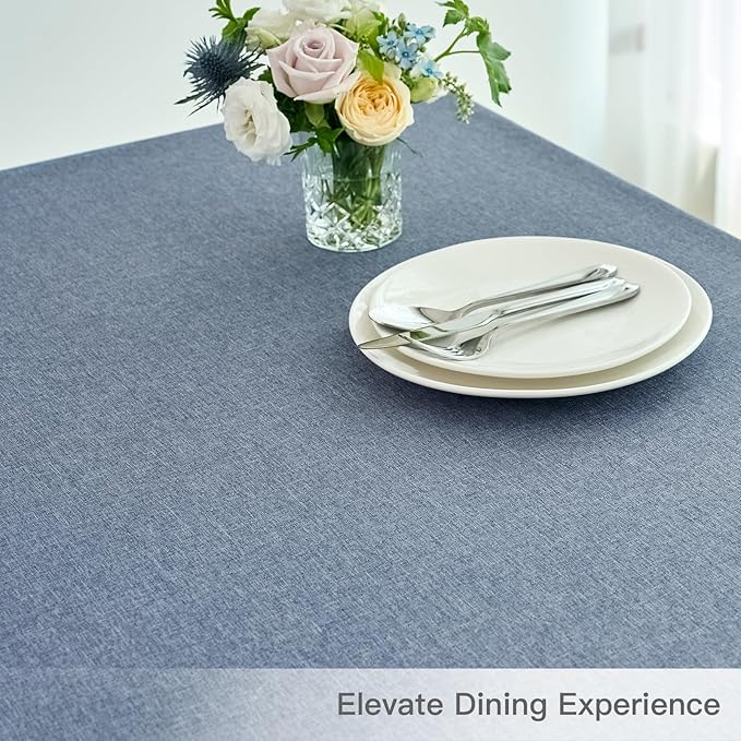 maxmill Square Linen Tablecloth Water Resistance Antiwrinkle Spillproof Stain - Image 8