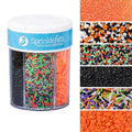 Sweets Indeed Halloween 6-Cell Sprinkle Jar – 6 Variety Sprinkle Compartments | by SweetsIndeed