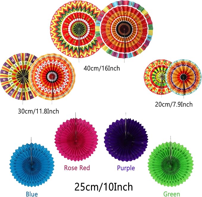 ZERODECO Fiesta Mexican Party Decorations, Pom Poms Flowers - Image 4